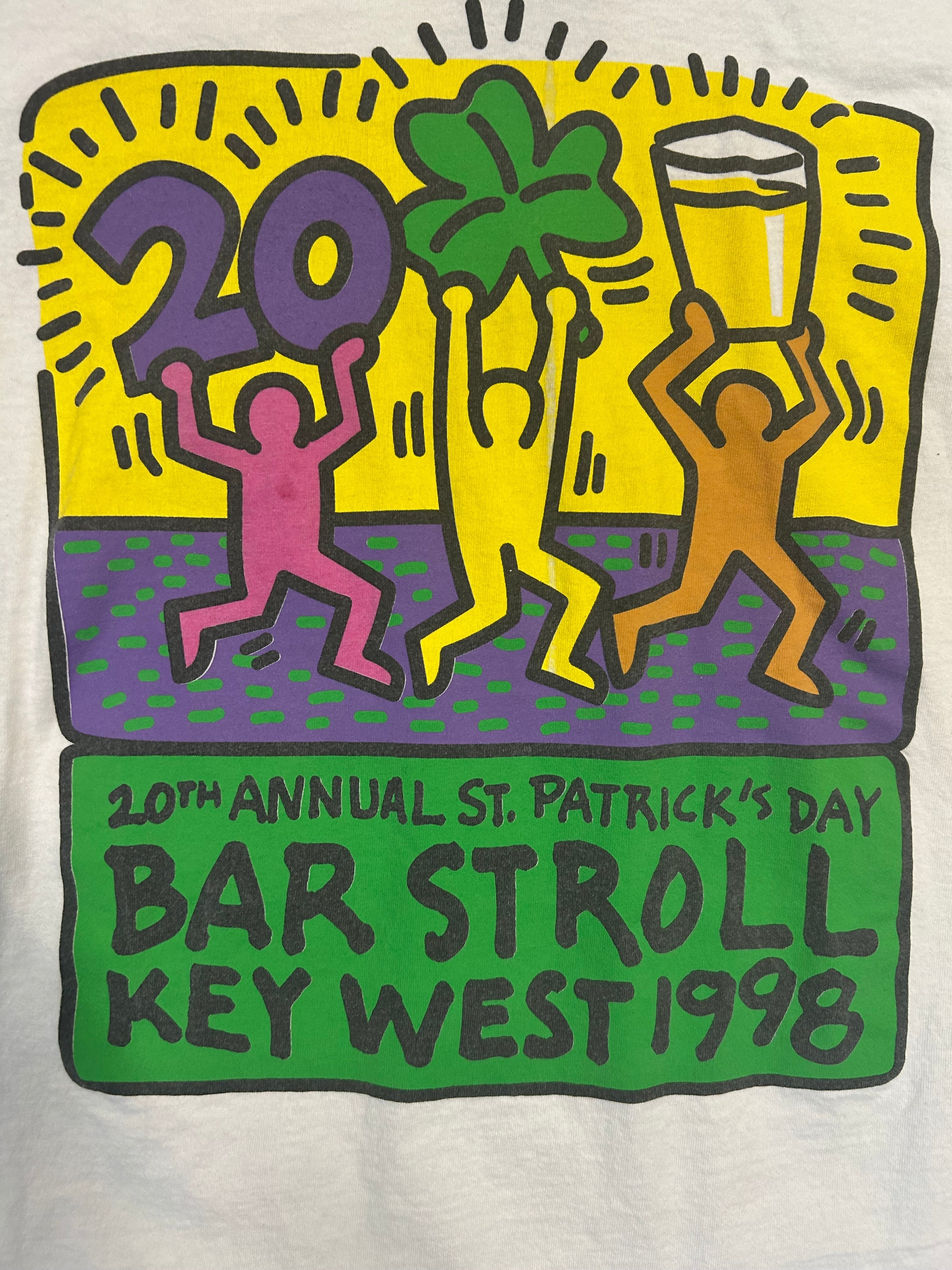 Vintage 1998 Bar Stroll Key West Tee