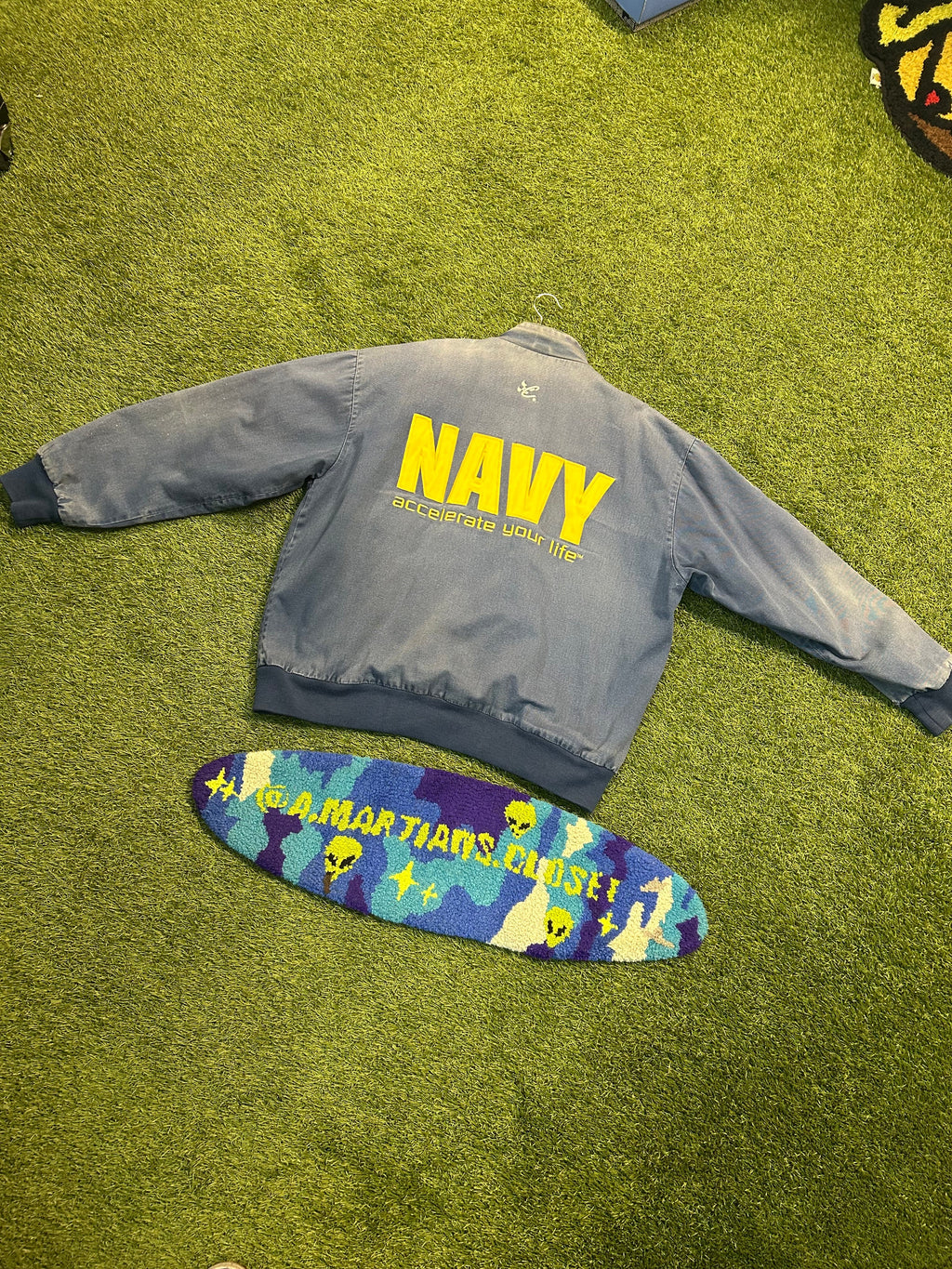 Vintage Navy Accelerate Your Life NASCAR jacket