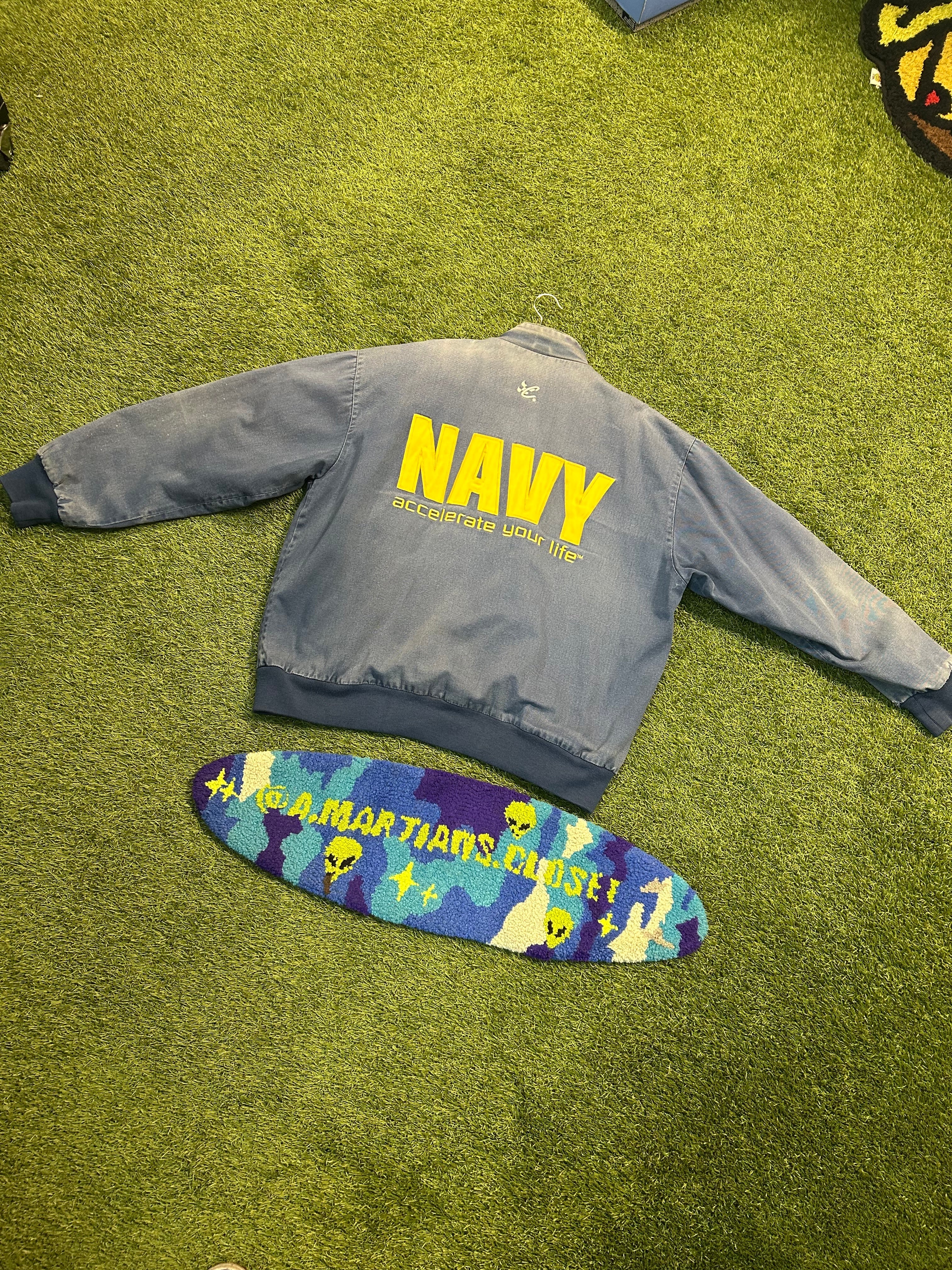 Vintage Navy Accelerate Your Life NASCAR jacket