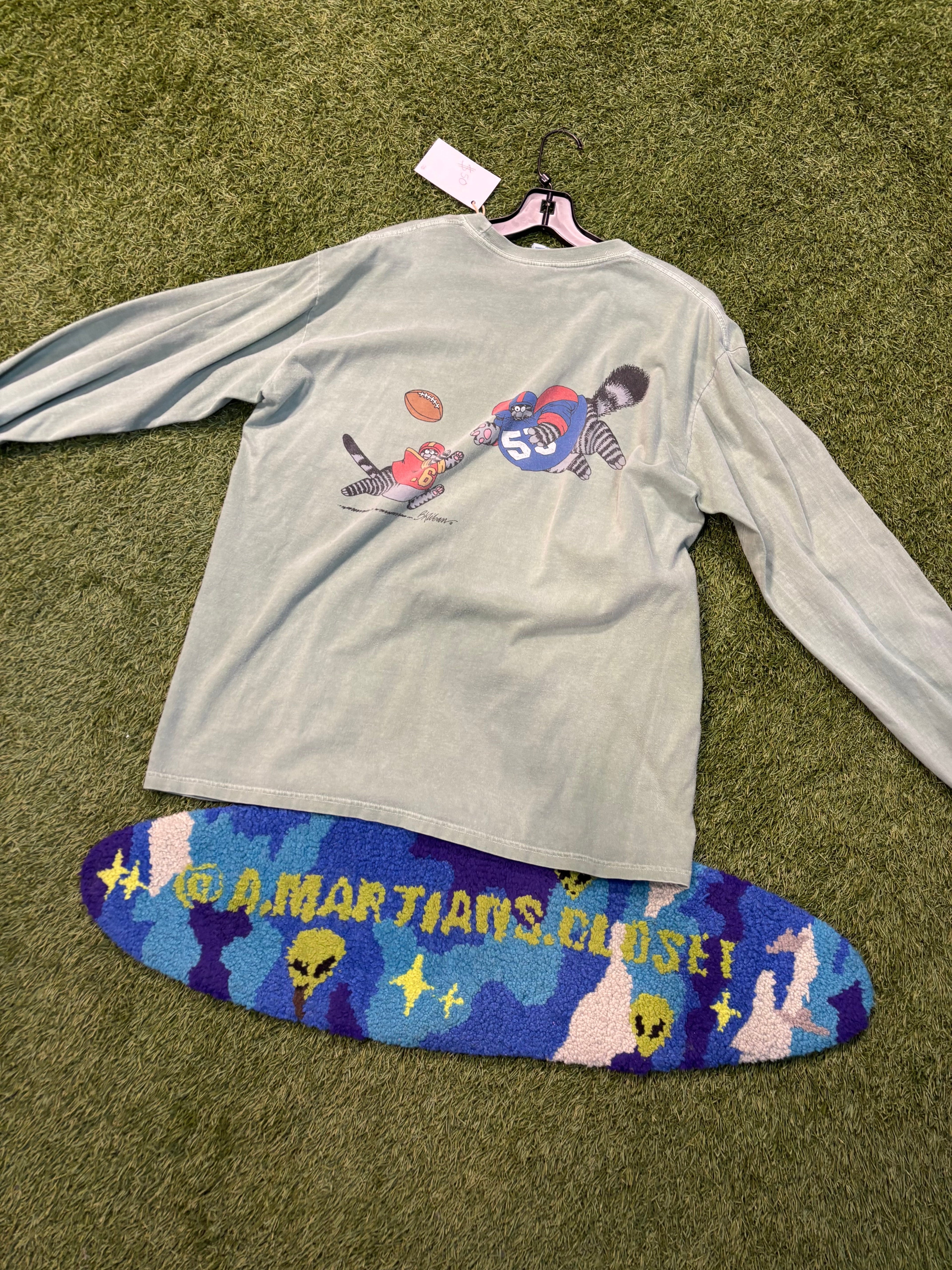 Vintage 90s Cat & Footballs Tee
