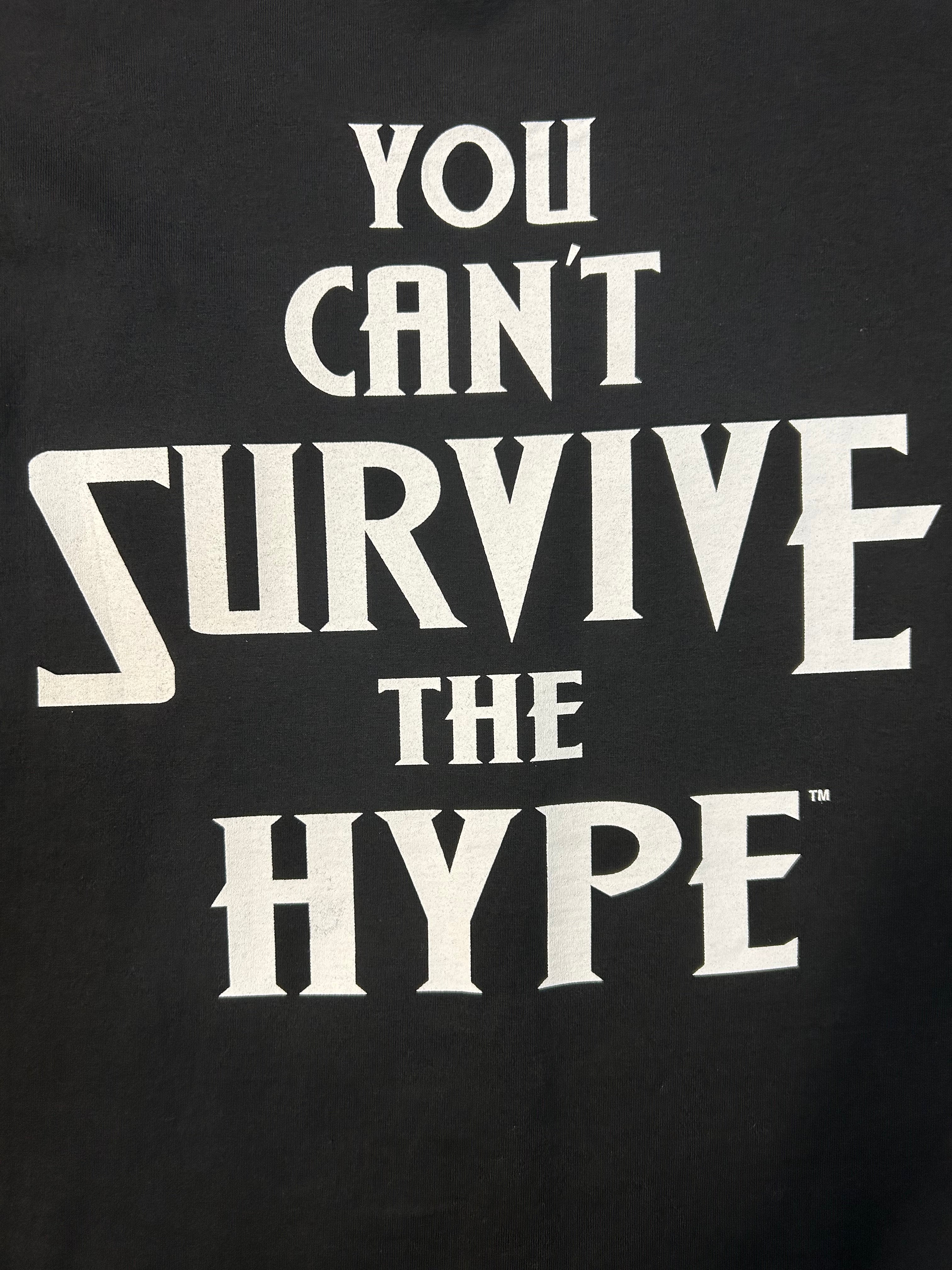 Year 2002 WWF Stone Cold Steve Austin Balck and White You Can’t Survive The Hype Tee