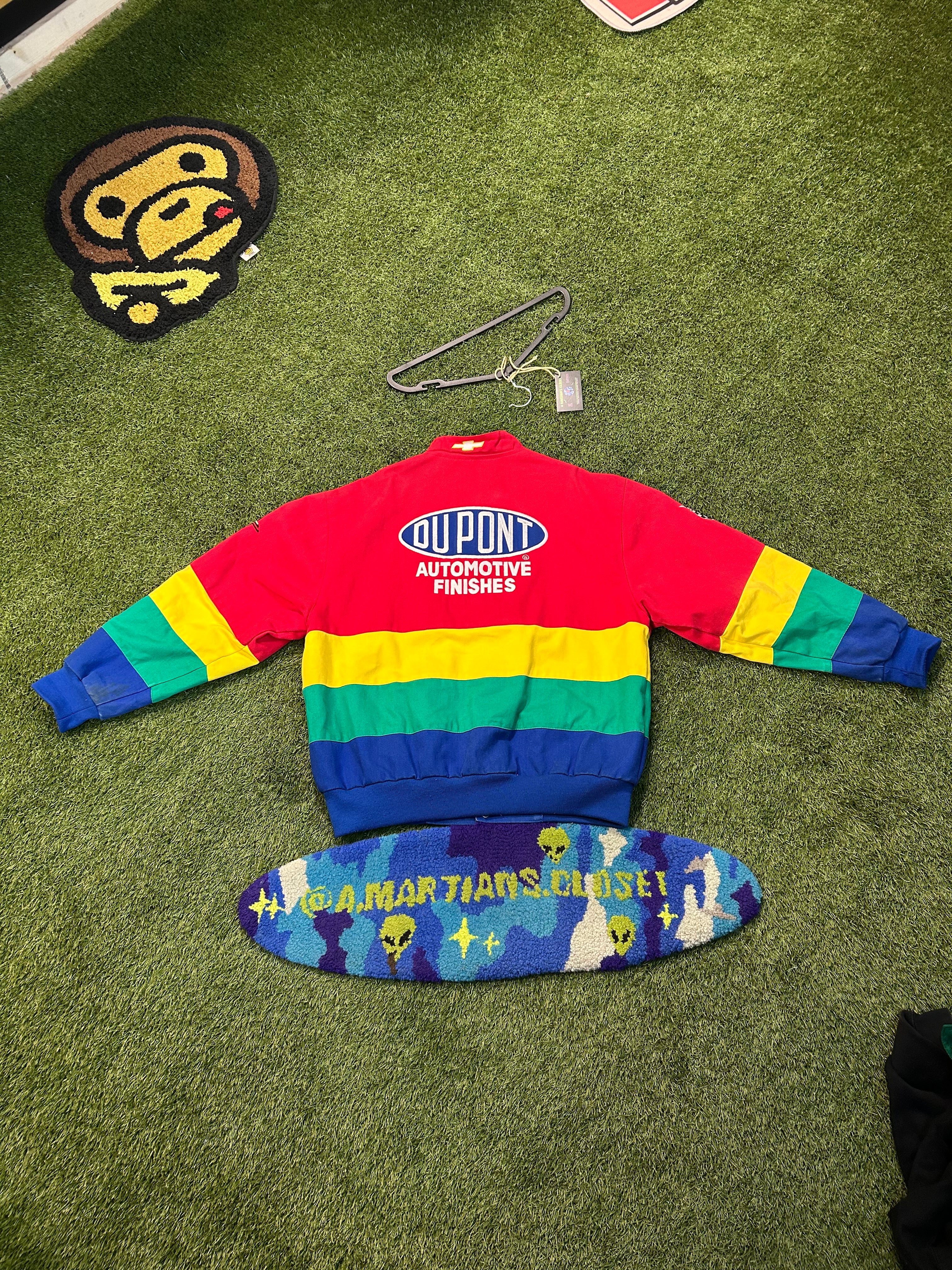 Vintage Jeff Hamilton DuPont Automotive Finishes NASCAR Rainbow Jacket