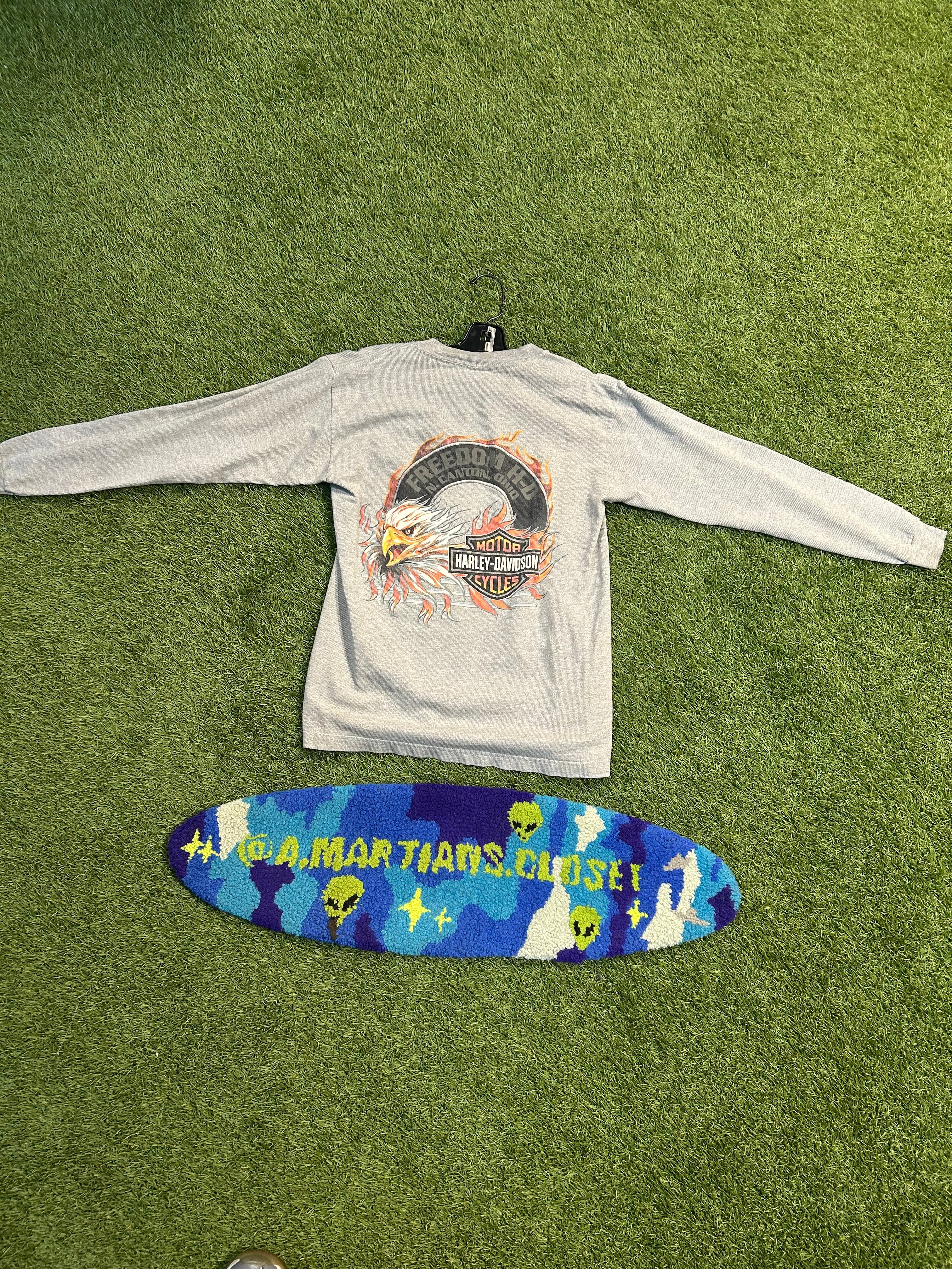 2004 Harley Davidson Women’s Long Sleeve Freedom Flame Eagle Tee