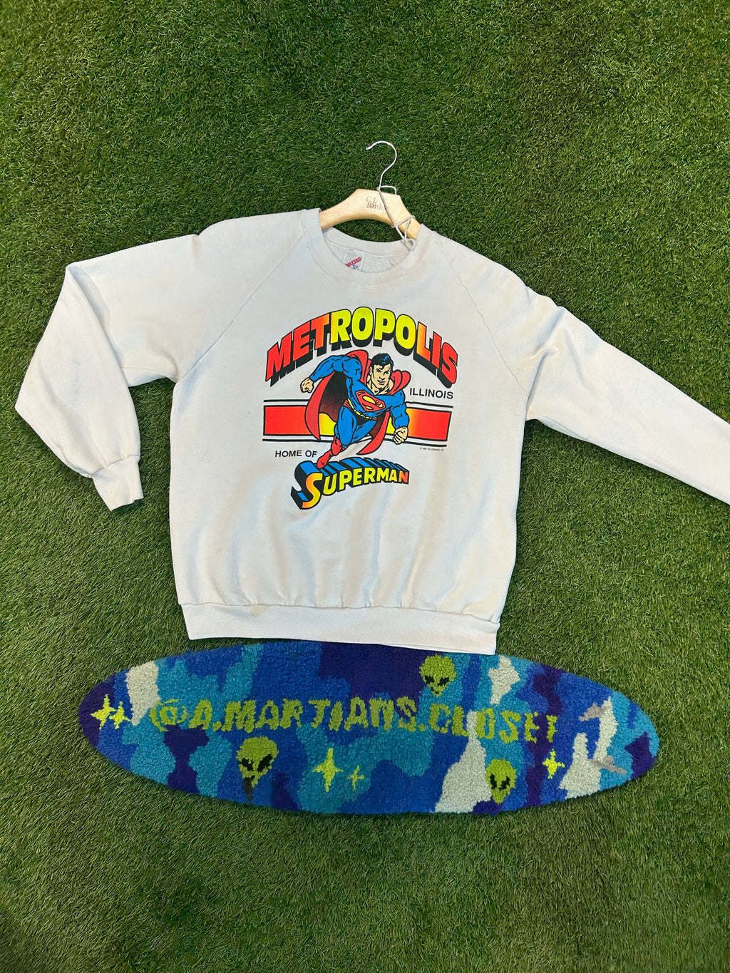 Vintage 1991 Metropolis Illinois Home Of Superman Crewneck