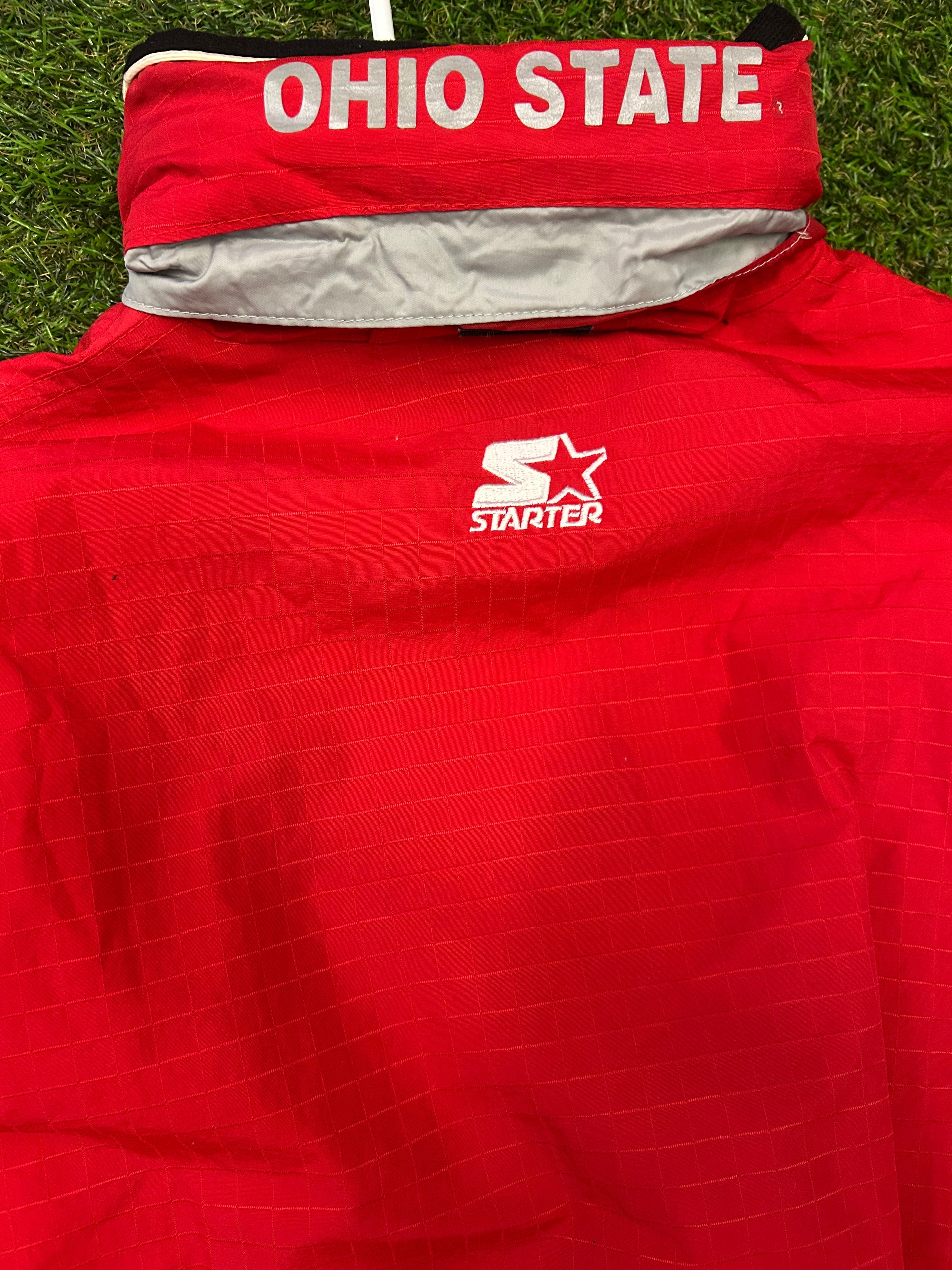 Rare Vintage 90s Ohio State Starter Pullover W/Hood