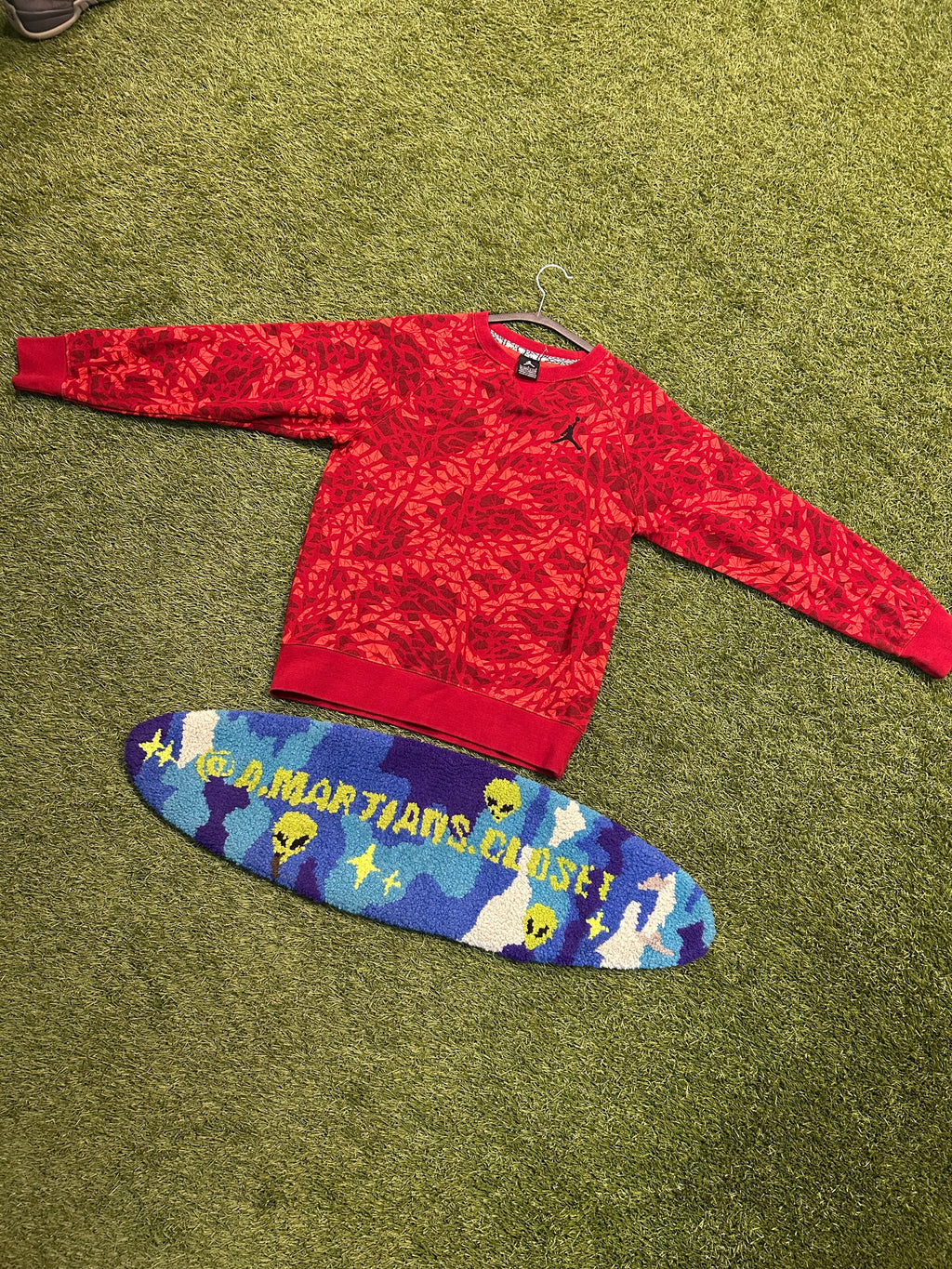 Y2K Jordan Red Digi Camo Crewneck