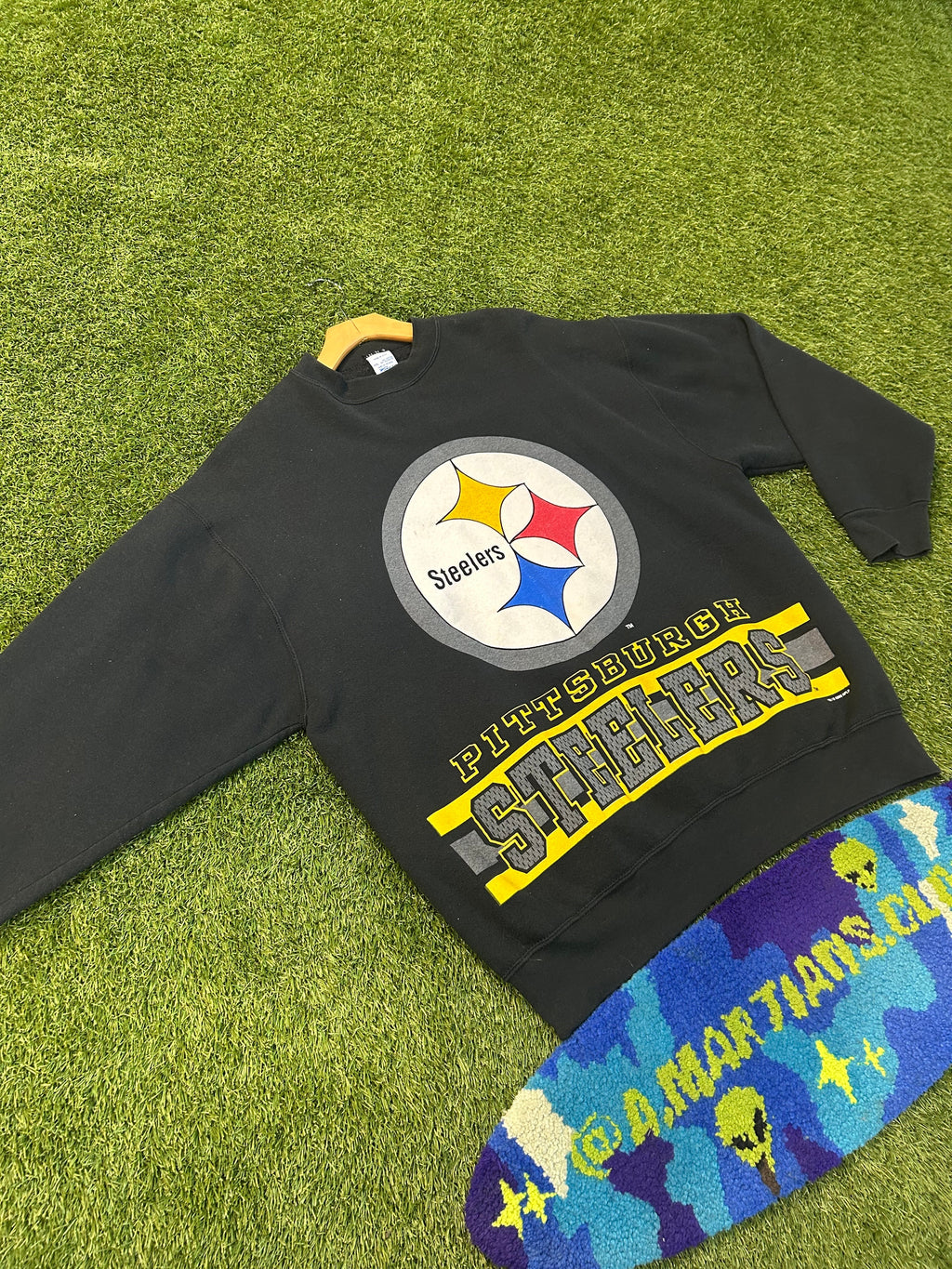 Vintage 1995 Pittsburgh Steelers NFL Crewneck Front & Back Hit
