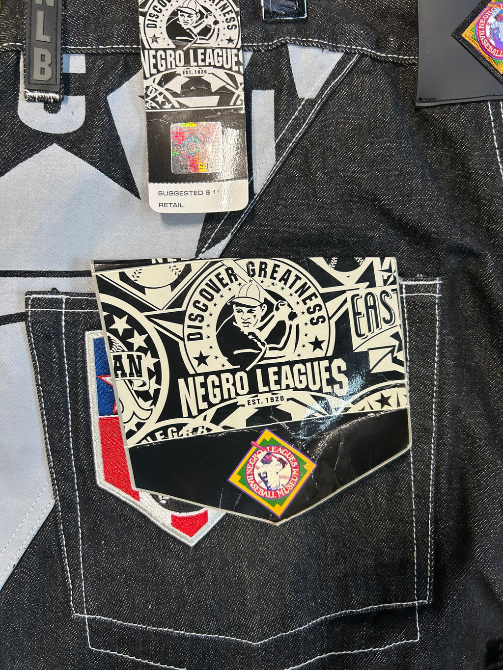 Y2K NLBM Black Denim Embroidered Jacket+Denim Jeans