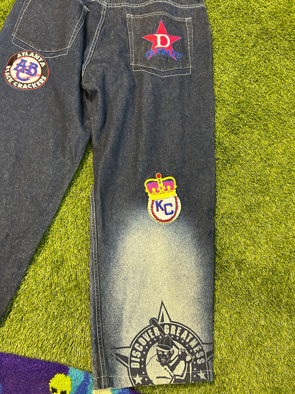 Y2K NLBM Blue Denim Embroidered Jacket+Denim Jeans