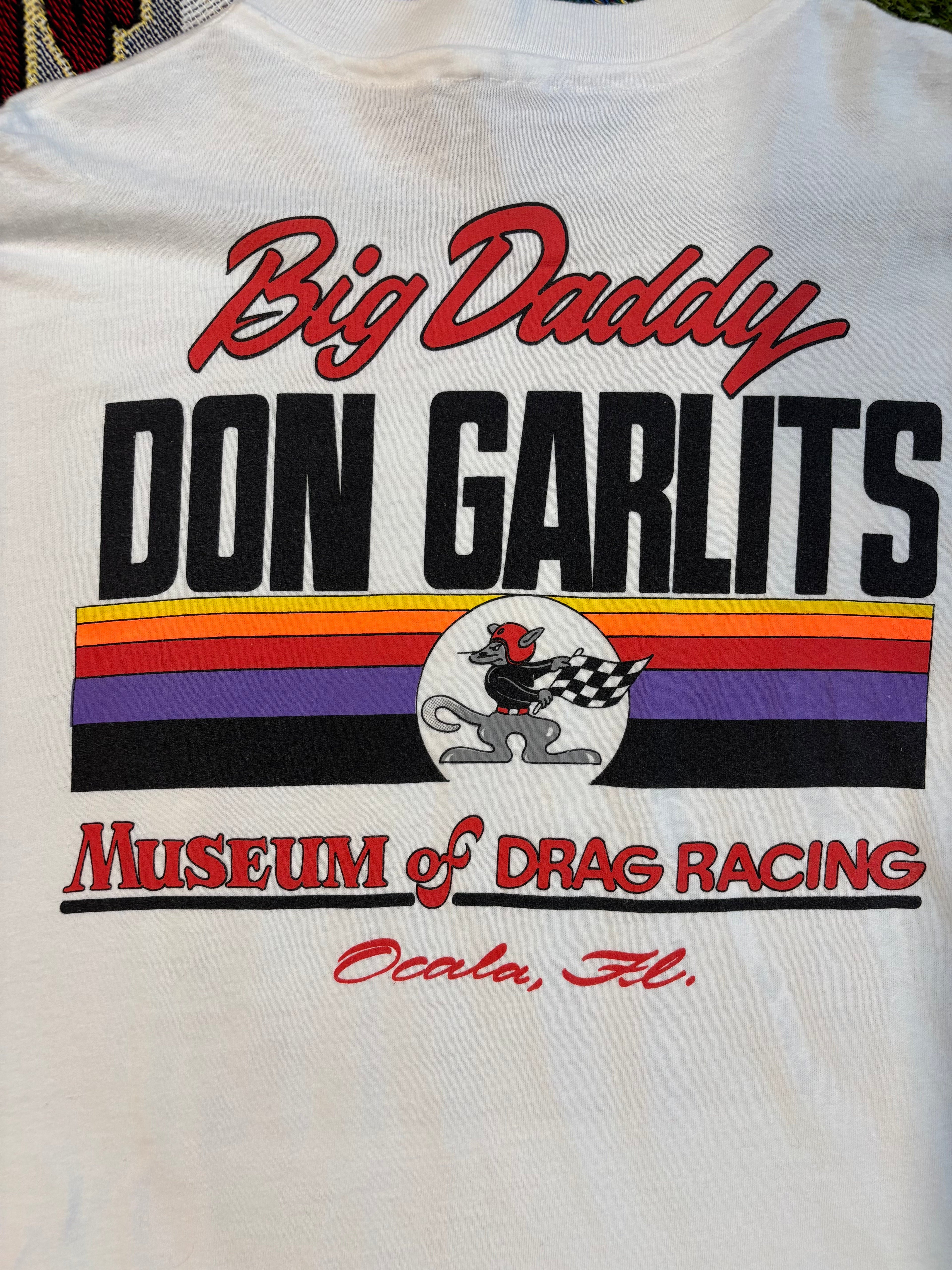 90s Single Stitch Big Daddy Don Garlits Racing T-Shirt Size XL Hanes Beefy T Tag