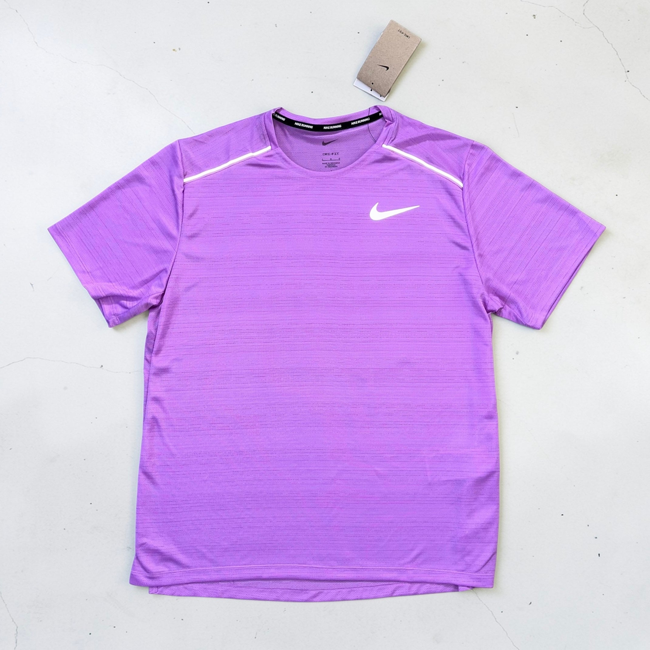 NIKE MILER 1.0 T SHIRT - RUSH FUSCHIA