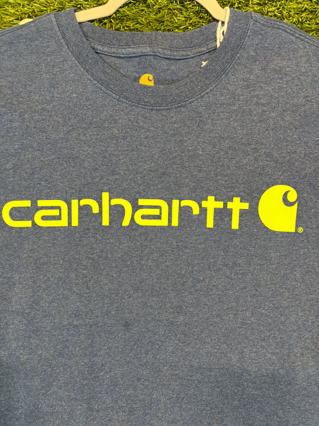 Carhartt Neon Green Writing Tee