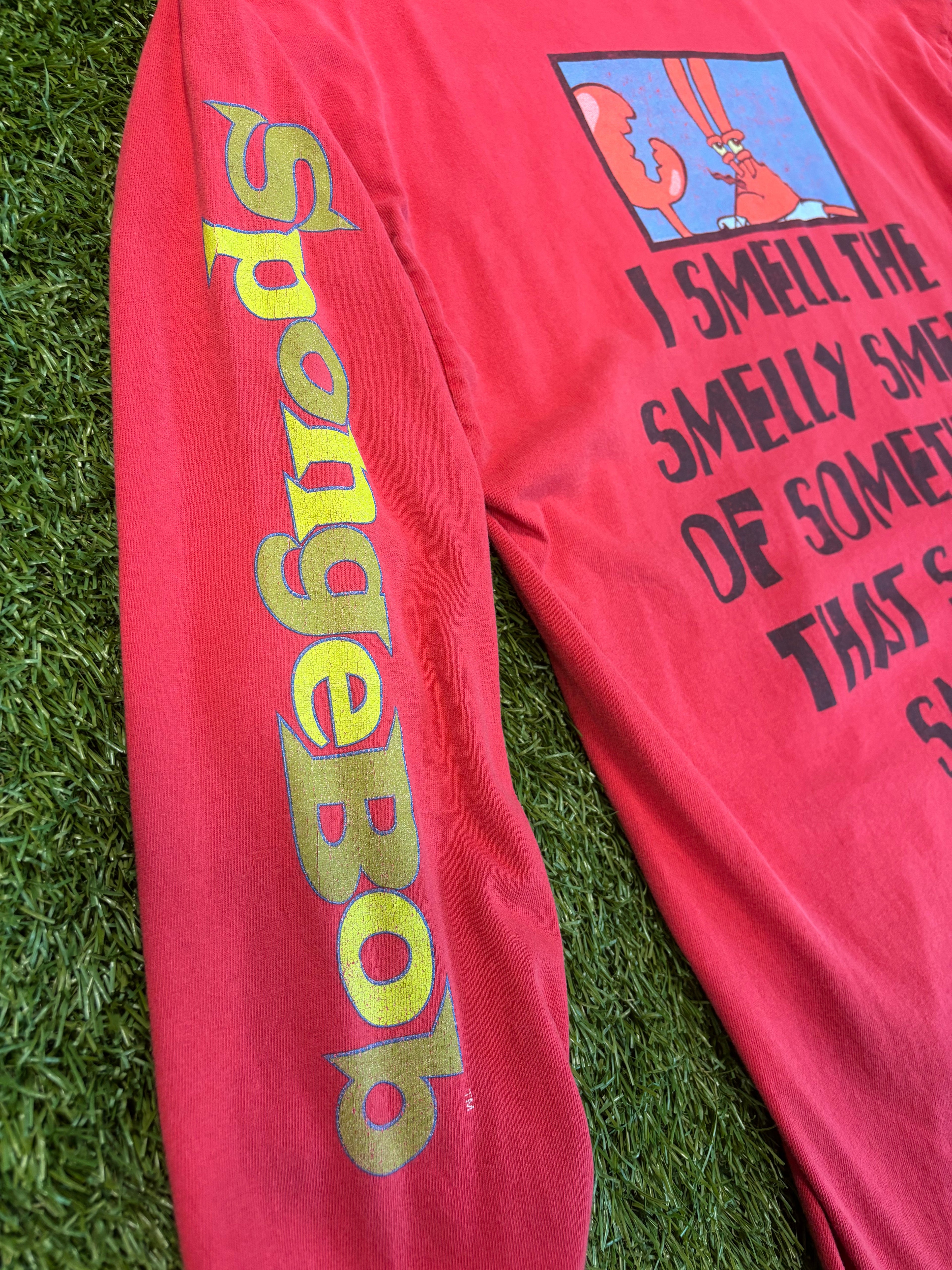 Vintage SpongeBob Mr. Krabs Smelly Smells Long Sleeve Shirt