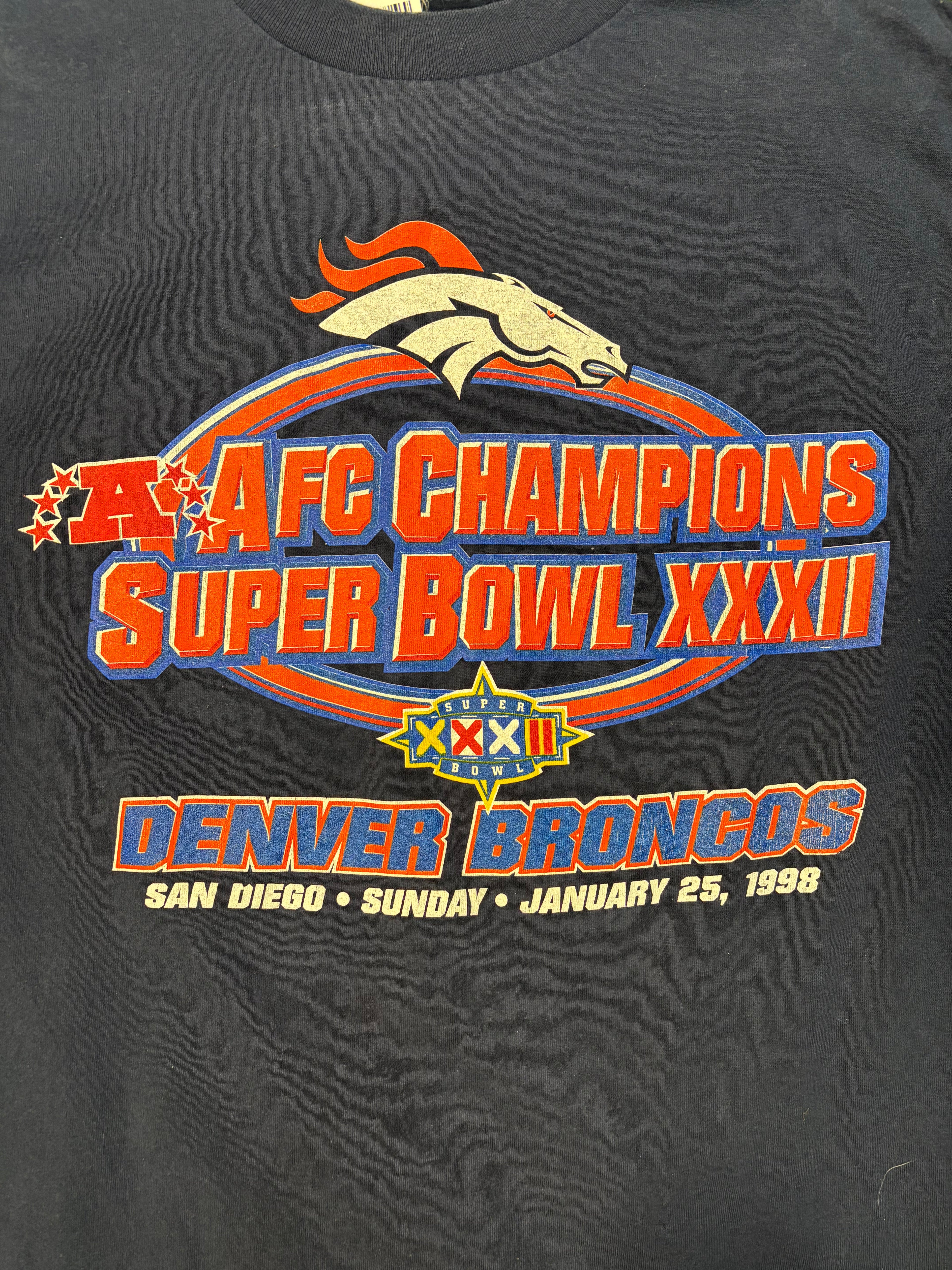 Vintage 90s NFL Denver Broncos Super Bowl Tee