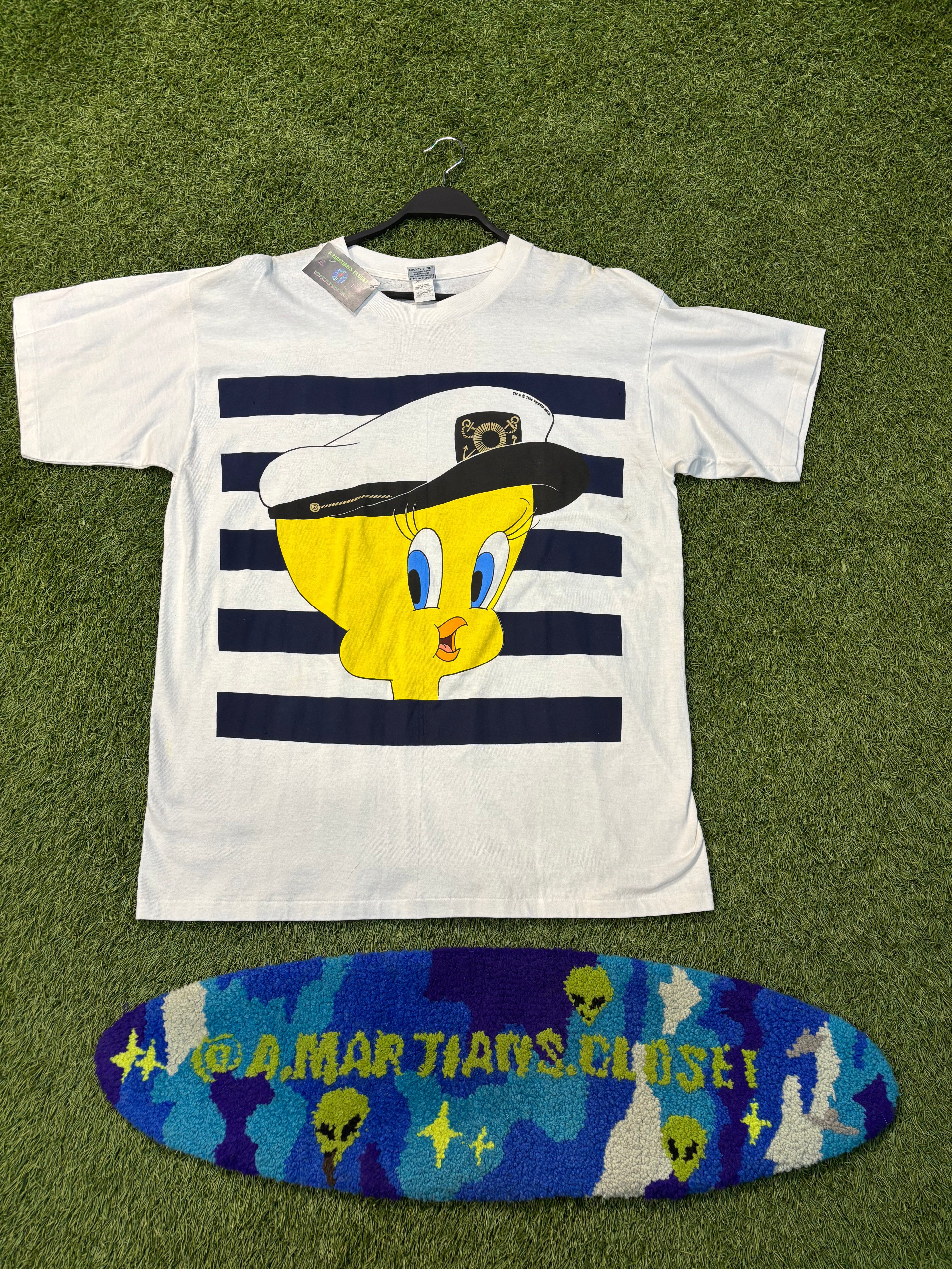 Vintage Warner Bros 1994 Looney Tunes Tweety Bird Sailor Tee