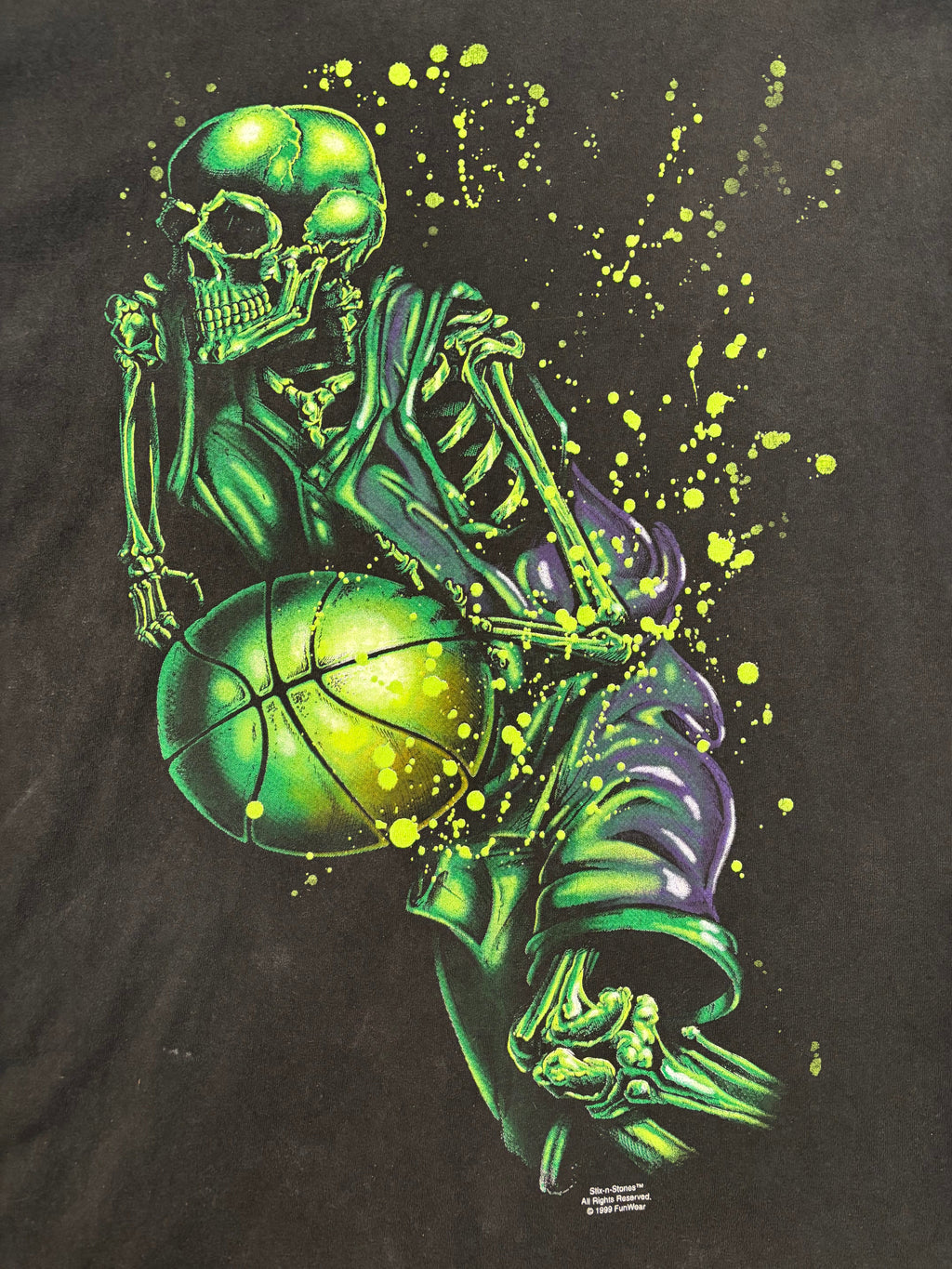 Vintage 90s Basketball Skeleton Stix-N-Stones