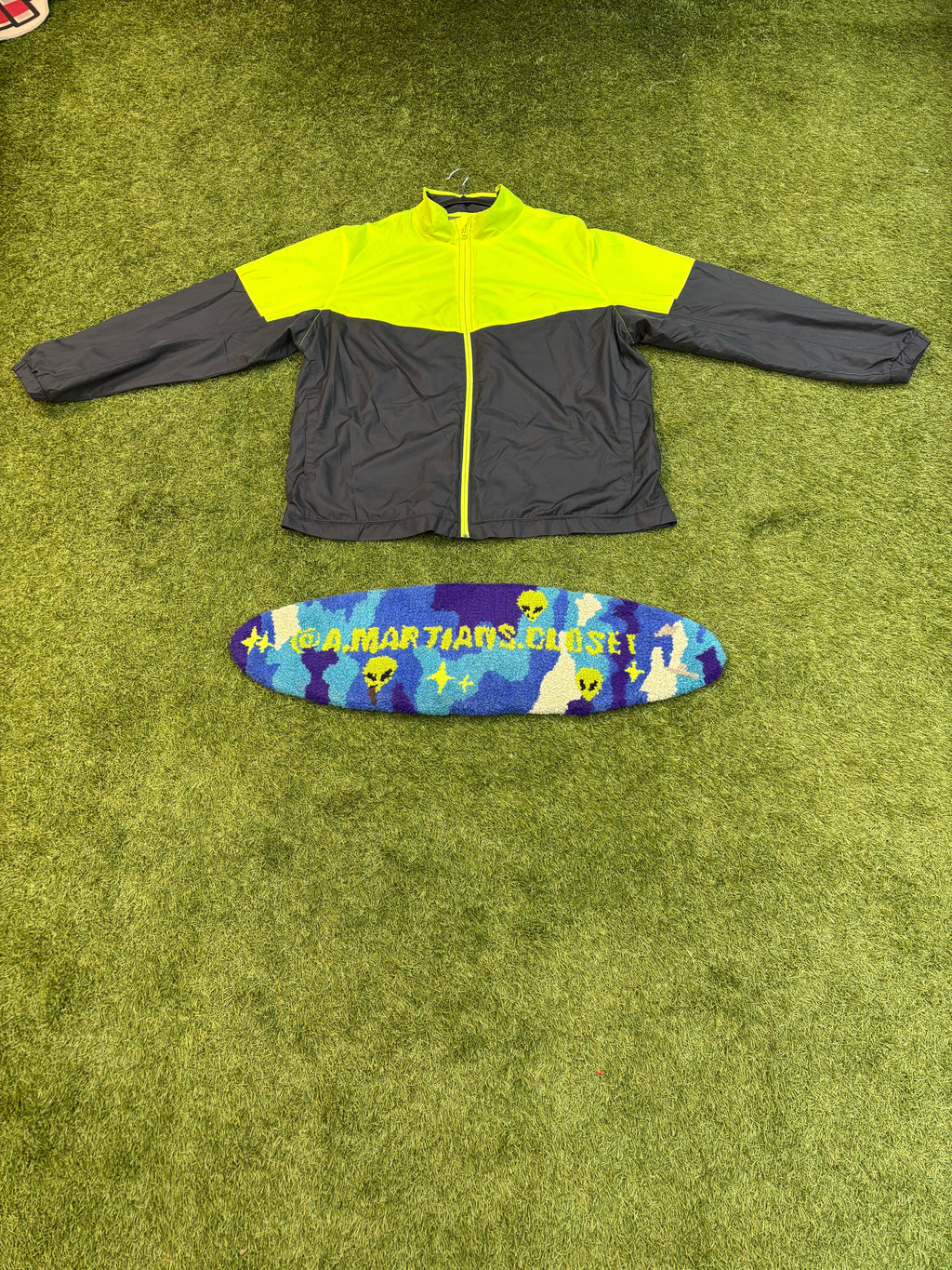 Y2K STARTER HIGHLIGHTER GREY DUOTONE WINDBREAKER