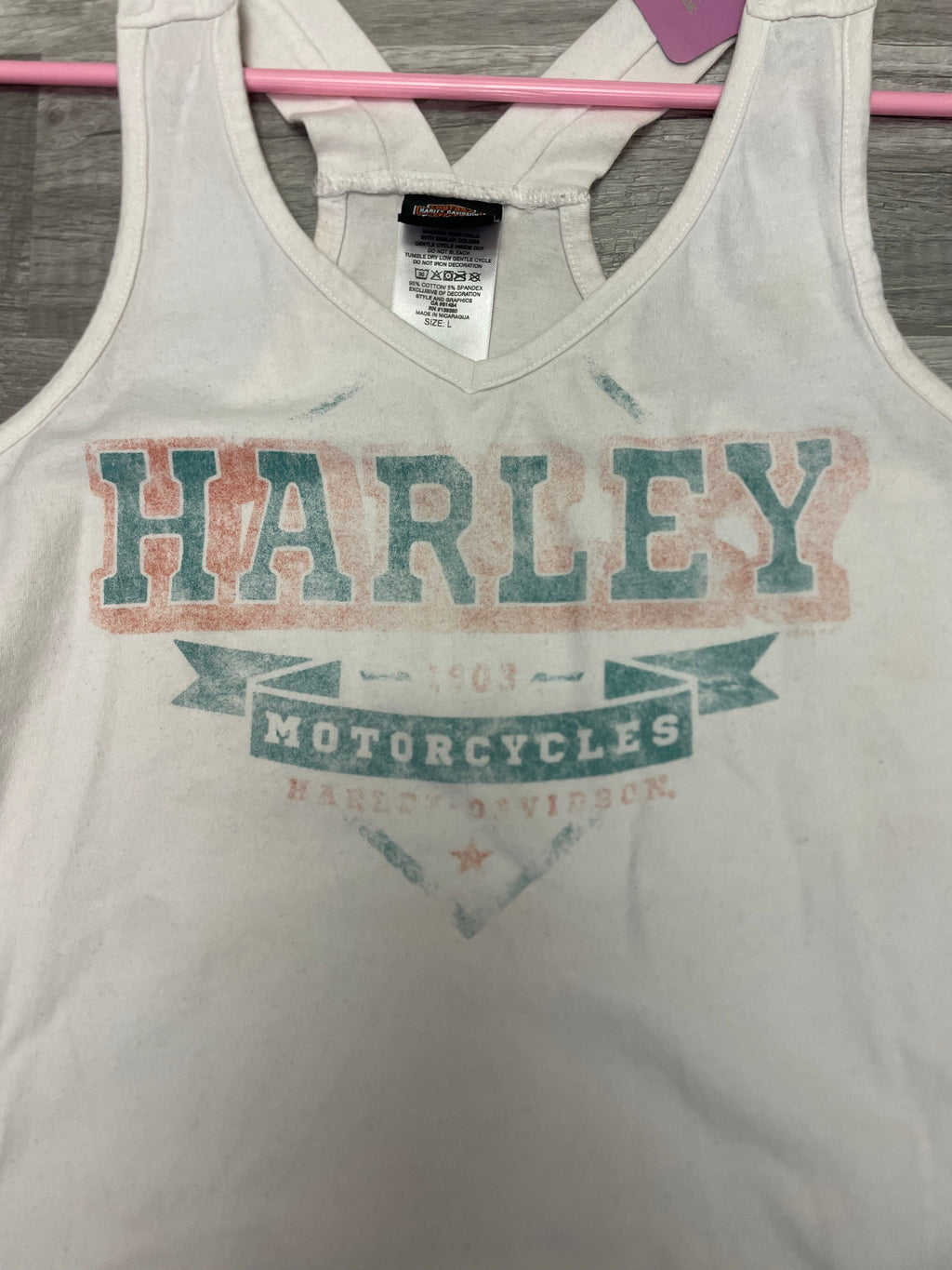 Vintage Nice Fade Harley Davidson Woman’s Tank Top