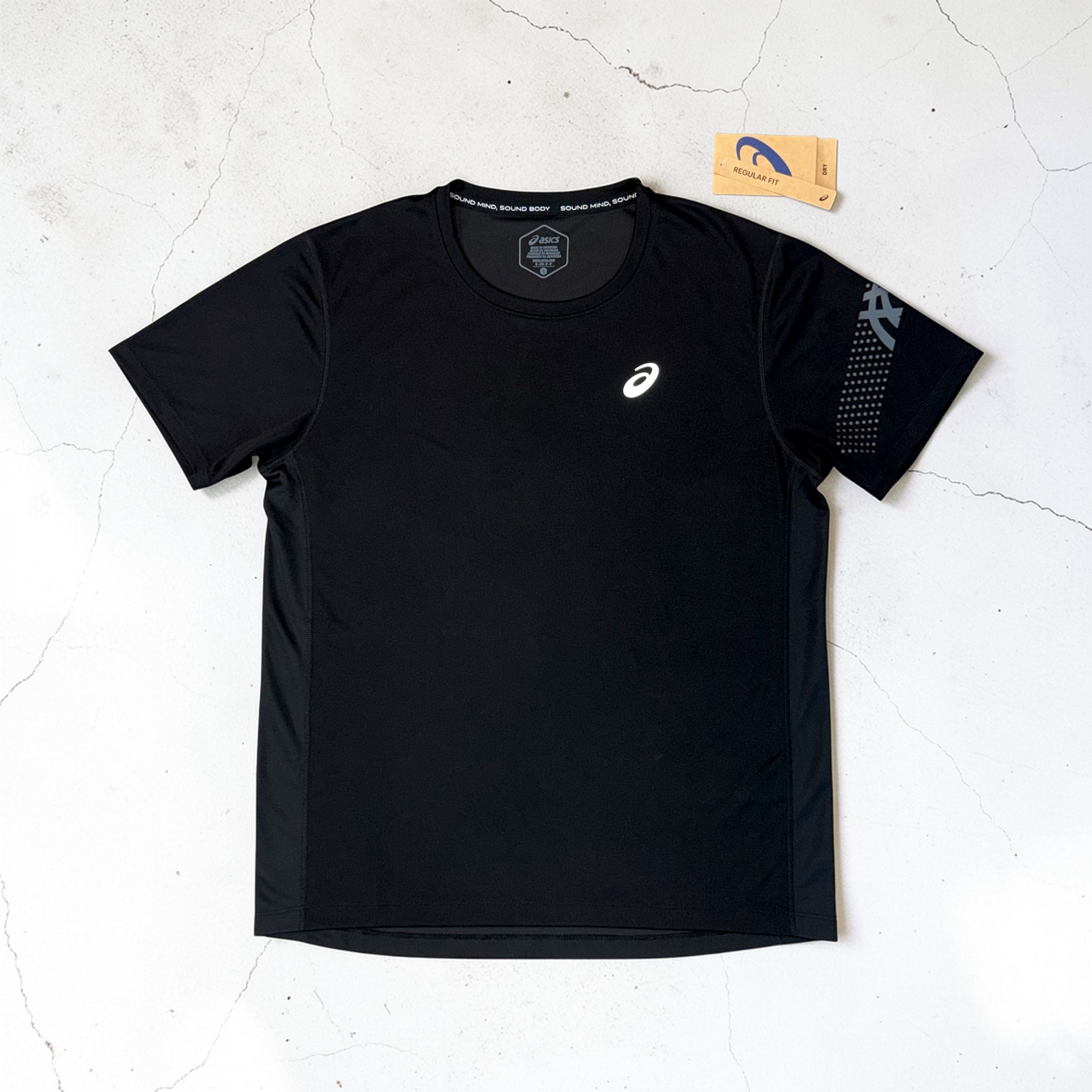 ASICS ICON T-SHIRT - BLACK / SMOKE GREY (Japan sizing)