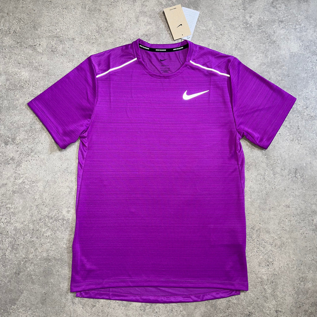 NIKE MILER 1.0 T SHIRT - PURPLE